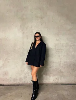 Sale CASSY Bottes Chunky Noires A Lacets