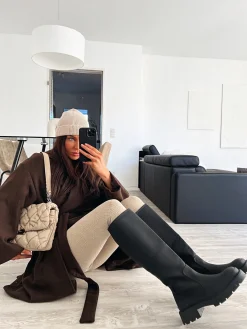 Hot CASSY Bottes Plates Noires