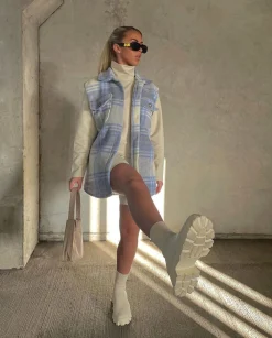 New CASSY Bottines Chaussettes Beiges En Maille A Semelle Chunky