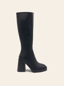 Fashion CASSY Emilia - Bottes Noires A Talon Epais Et Plateforme