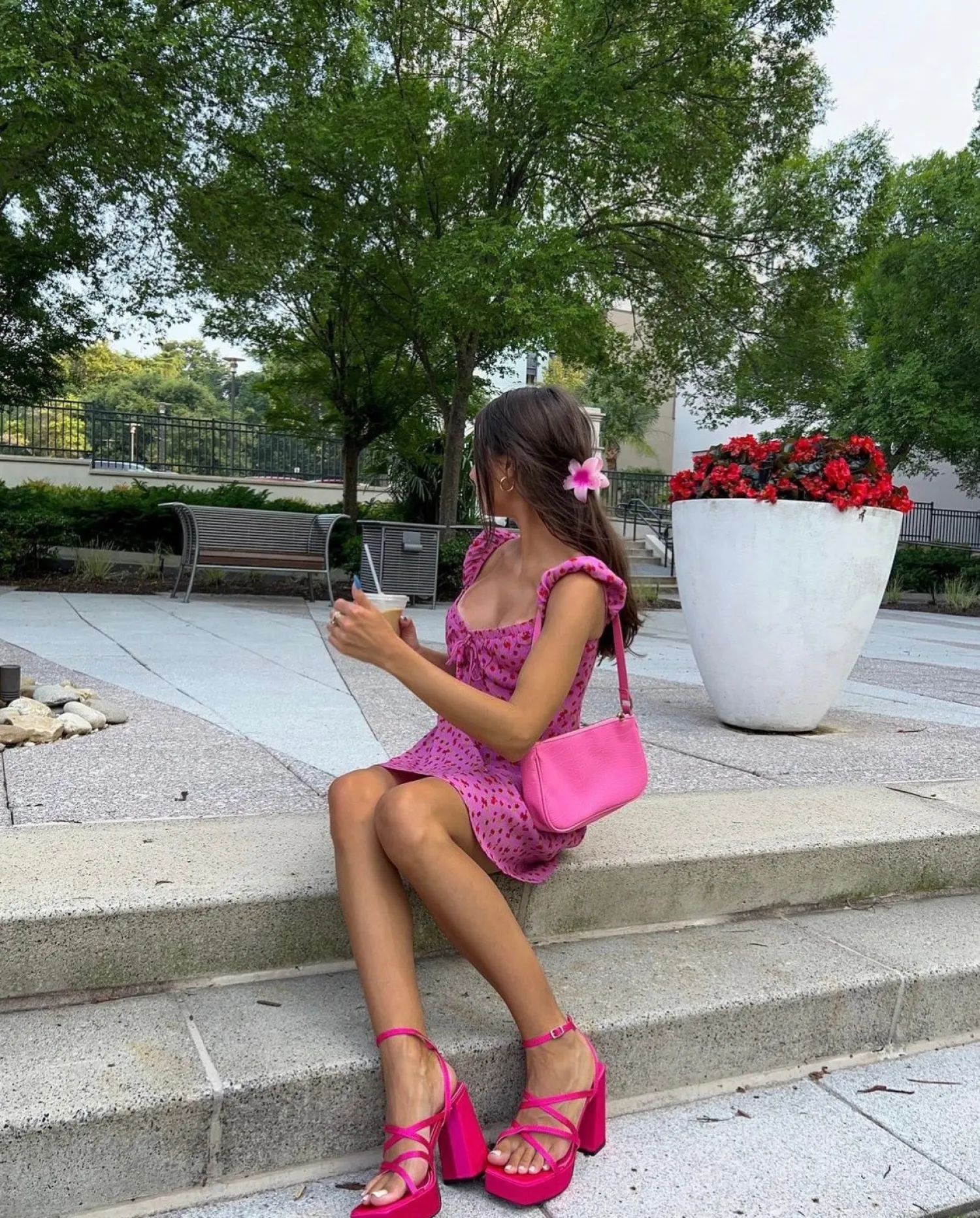 Cheap CASSY Hannah - Sandales Roses Satine A Plateforme Et A Talon Bloc