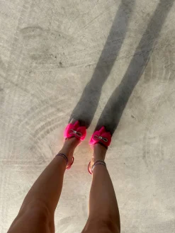 Online CASSY Hillary - Escarpins Roses Effet Satin Avec Noeud En Tulle Et Noeud Orne De Strass