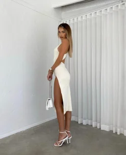 Discount CASSY Lana - Sandales Blanches Style Tong A Bride De Cheville Reglable