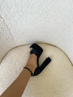 Online CASSY Maddison - Sandales Noires A Plateforme Et Bride De Cheville