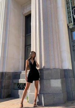 Outlet CASSY Mia - Sandales Noires A Talon Et Bout Carre