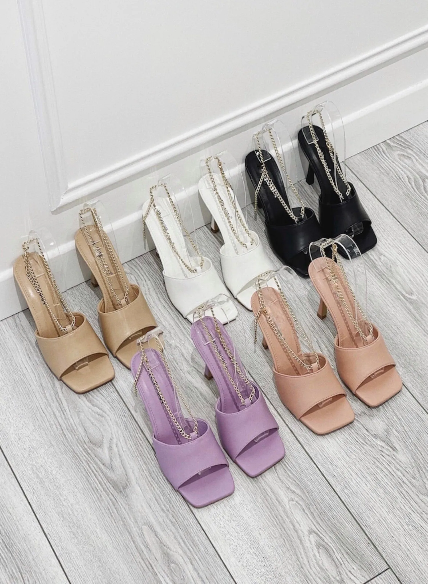New CASSY Mules Camel A Talon Et Bride Doree Reglable
