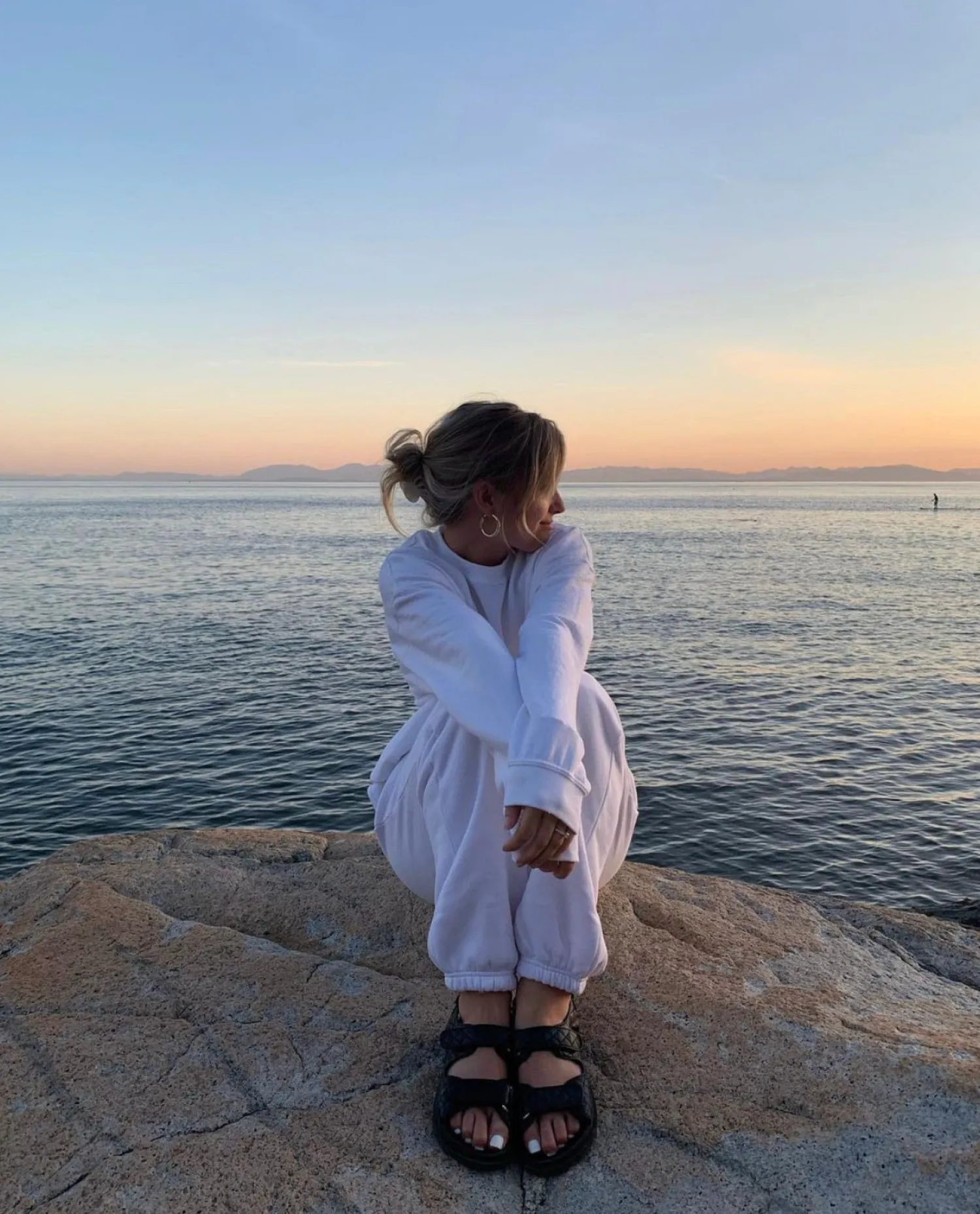 Best CASSY Sandales Noires Plates Effet Matelasse A Double Sangles Scratch