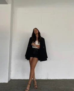 Outlet CASSY Sandales Noires Style Tong A Bride De Cheville Doree