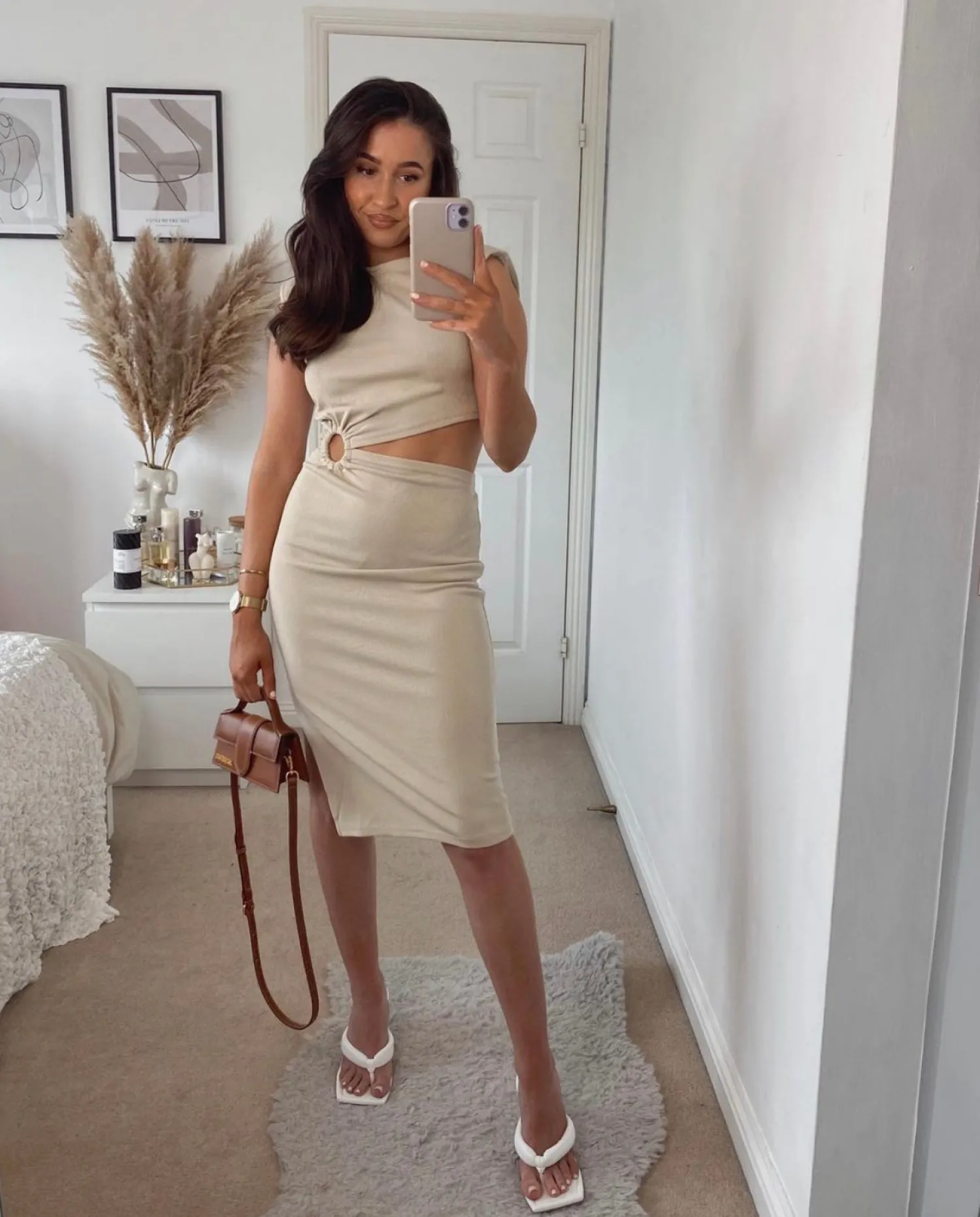 Best Sale CASSY Sandales Tong Blanches A Petit Talon