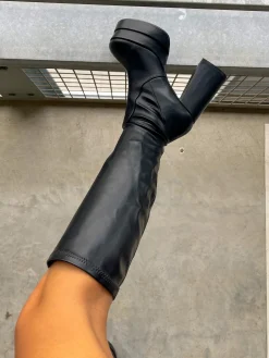 Store CASSY Stella Ii - Bottes Noires A Plateforme En Simili Cuir Souple